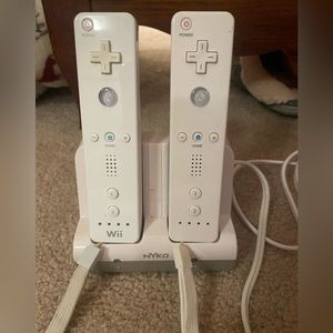 Wii controllers and charging dock